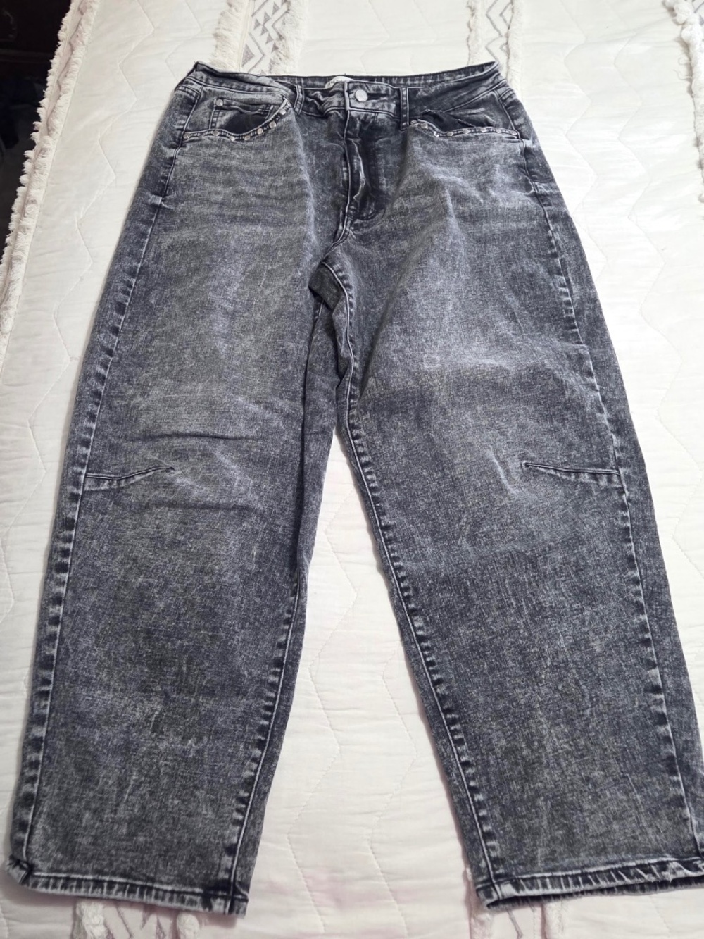 Rebecca Minkoff Acid Wash Barrel Jeans Size 12